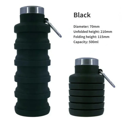 Collapsible Water Bottle Silicone Bottles New Portable Silicone Water Bottle Retractable Folding Bottle Outdoor Travel Tools