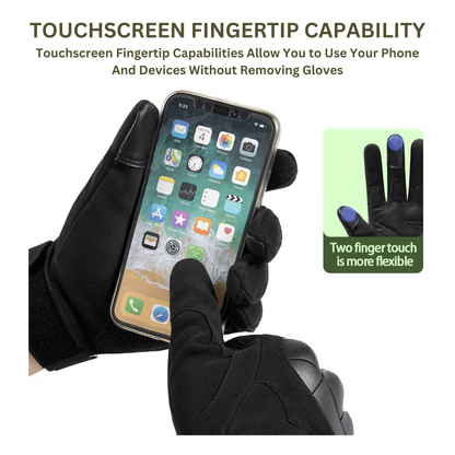 Tactical Military Airsoft Gloves for Outdoor Sports, Paintball, and Motorcycling with Touchscreen Fingertip Capability