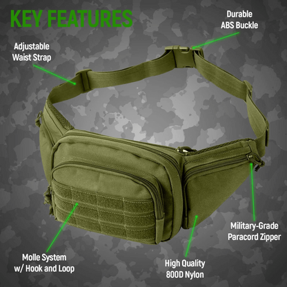 Tactical Waist Bag & MOLLE EDC Pouch For Outdoor Activities