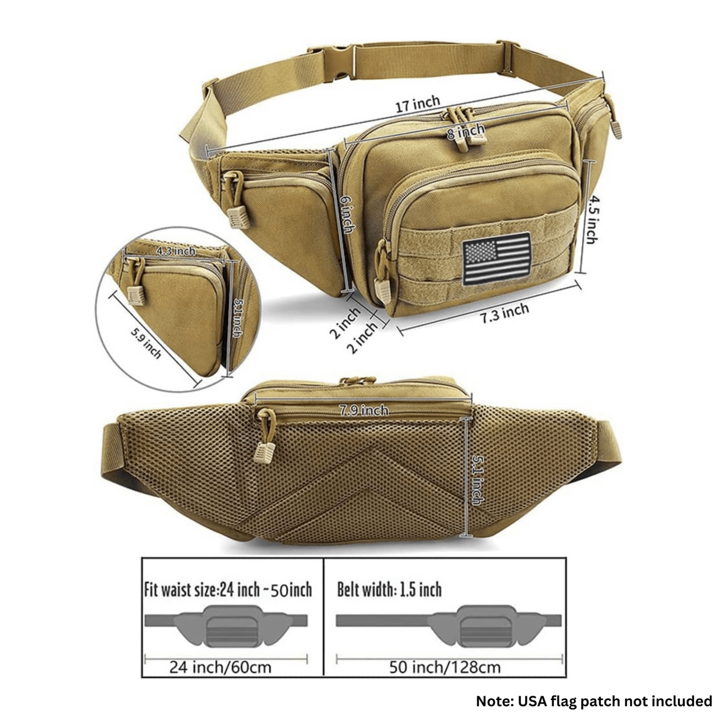 Tactical Waist Bag & MOLLE EDC Pouch For Outdoor Activities