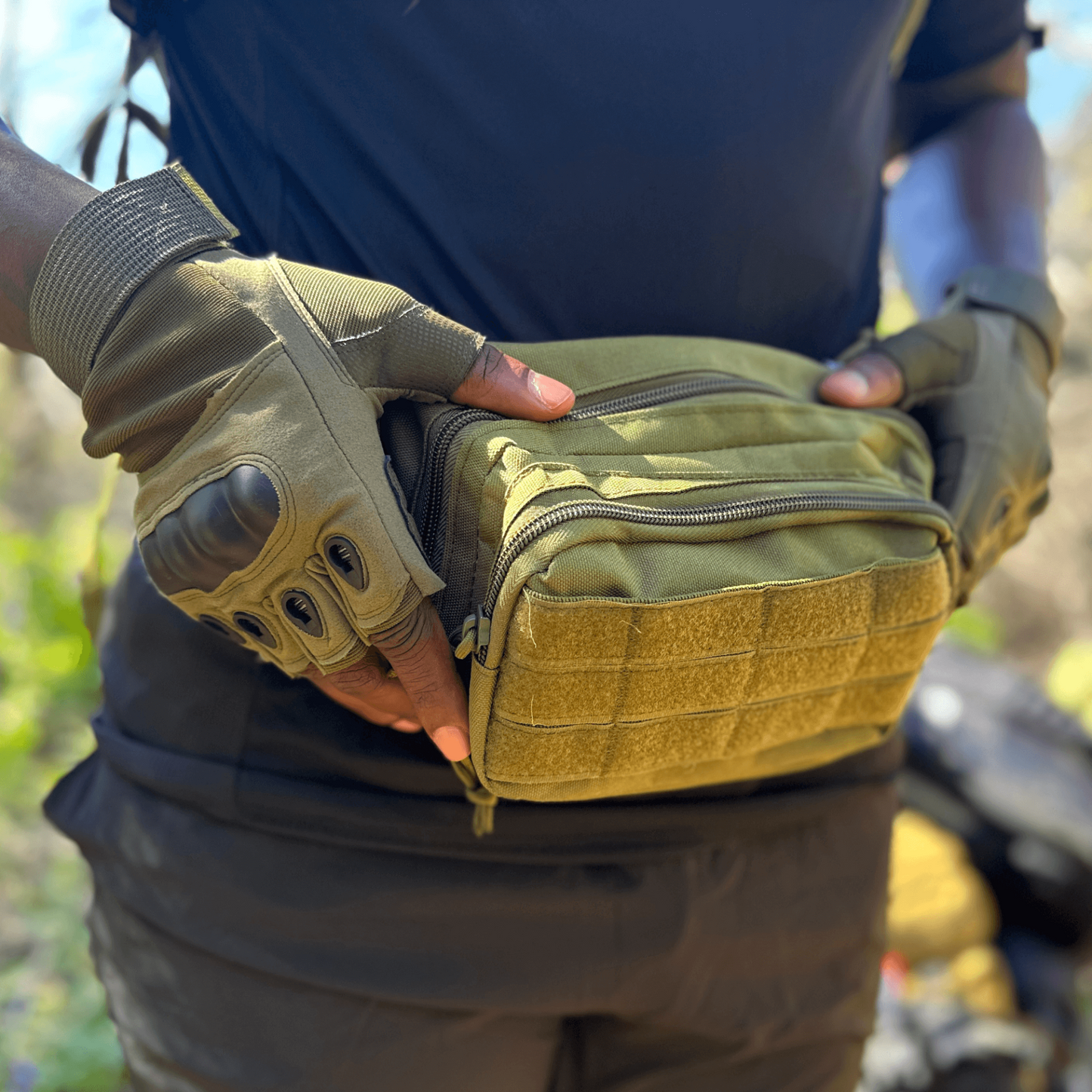 Taktiska fingerlösa Airsoft-handskar för utomhussport, paintball och motorcykling