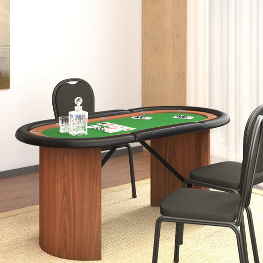 vidaXL 10-spelares pokerbord Grönt 63"x31.5"x29.5"