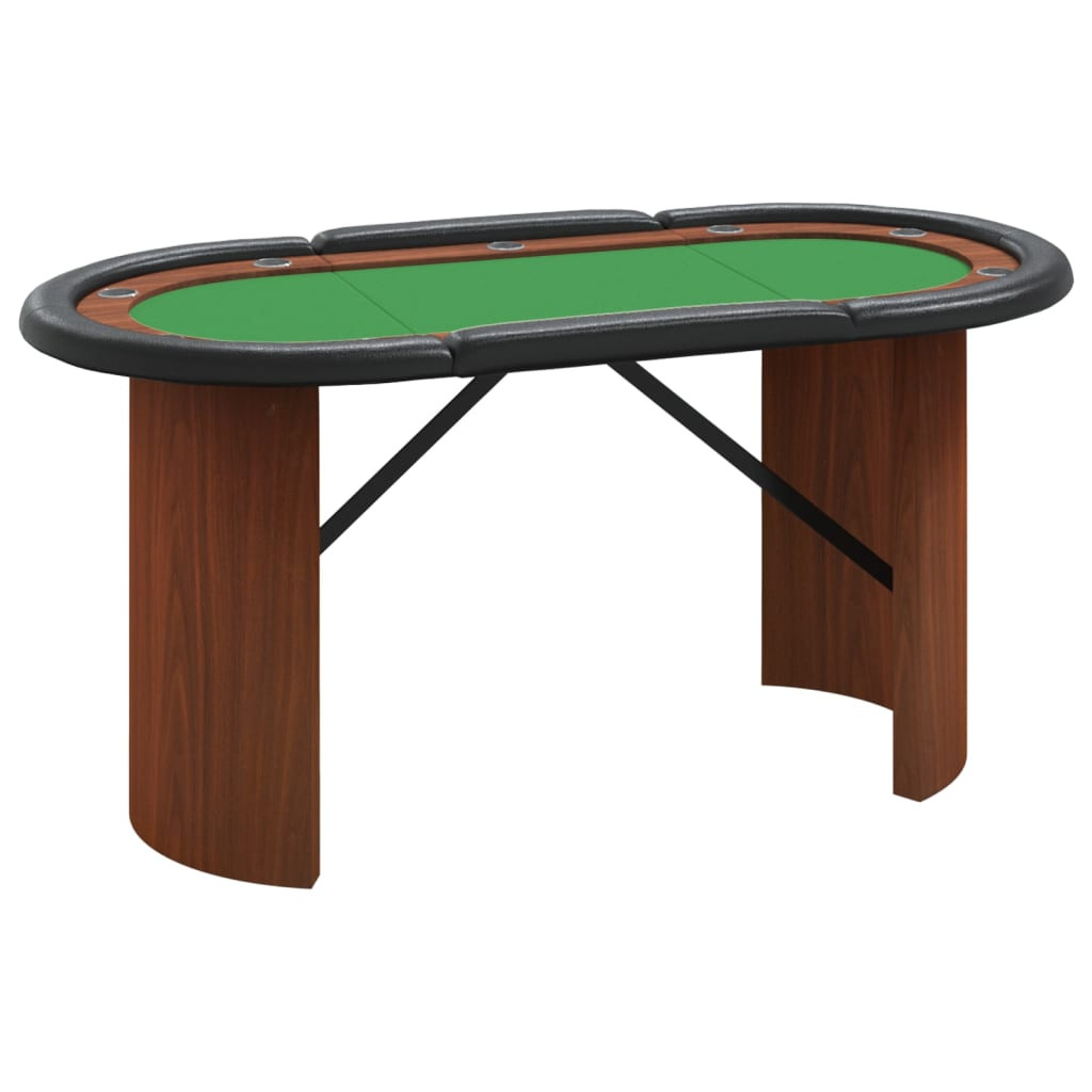 vidaXL 10-spelares pokerbord Grönt 63"x31.5"x29.5"