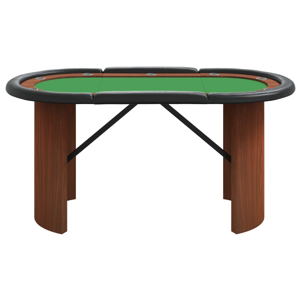 vidaXL 10-spelares pokerbord Grönt 63"x31.5"x29.5"