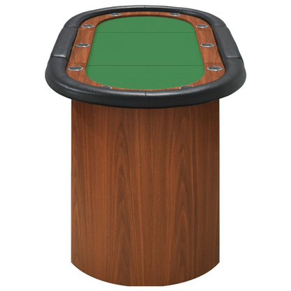 vidaXL 10-spelares pokerbord Grönt 63"x31.5"x29.5"