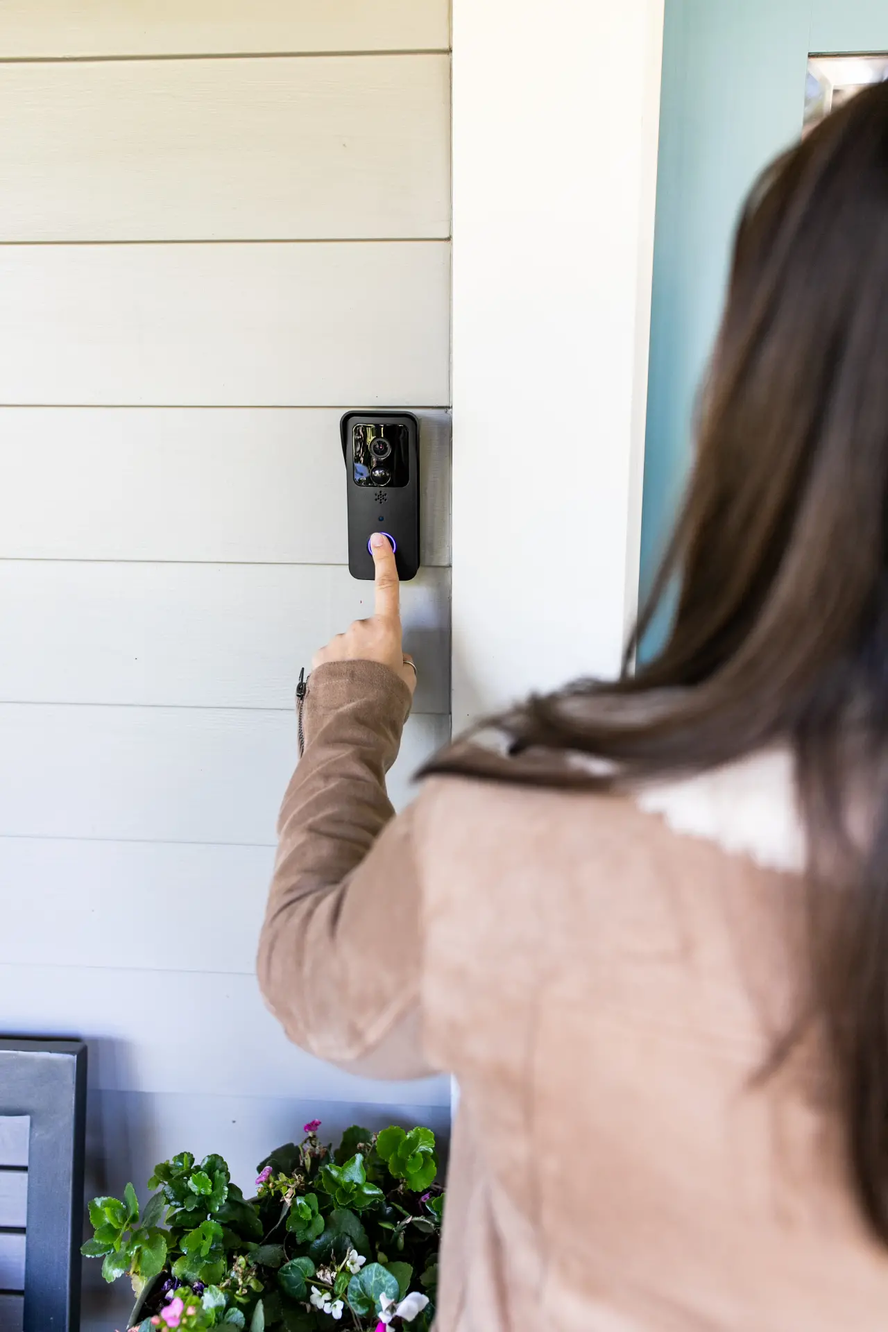 Dörrringare Intelligent videodörrklocka med batteri och laddare