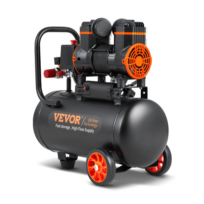 VEVOR Air Compressor 4.8 Gallon 900W 2.2 CFM@ 90PSI 70 dB Ultra Quiet Oil Free