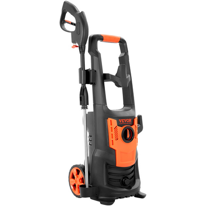 VEVOR Elektrisk högtryckstvätt, 2150 PSI, Max. 1,8 GPM, 1800 W Power Washer med 26 fot slang, 4 snabbkopplingsmunstycken, skumkanon, portabel för att rengöra uteplatser, bilar, staket, uppfarter