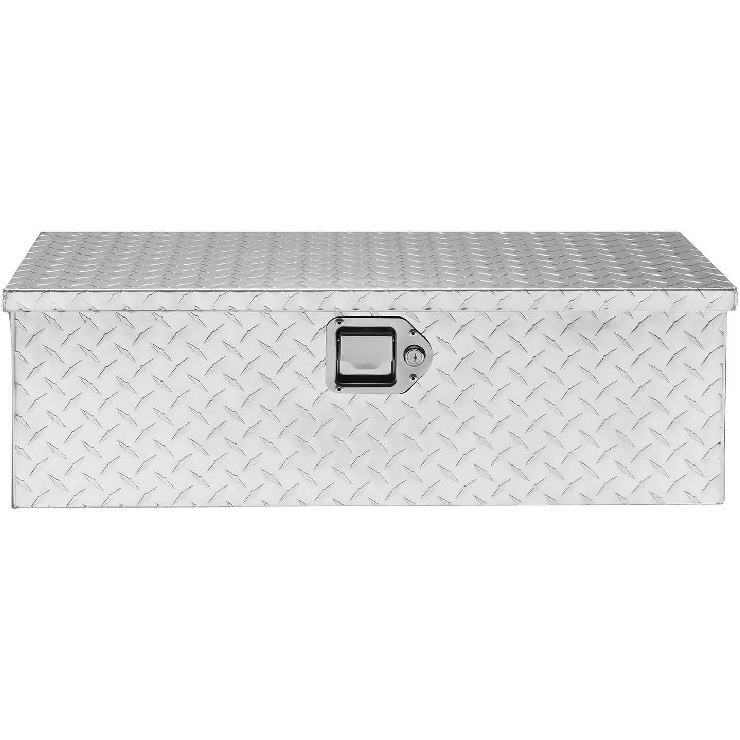 VEVOR Heavy Duty Aluminum Truck Bed Tool Box, Diamond Plate Tool Box with Side Handle and Lock Keys, Storage Tool Box Chest Box Organizer for Pickup, Truck Bed, RV, Trailer, 30"x13"x9.6", Silver