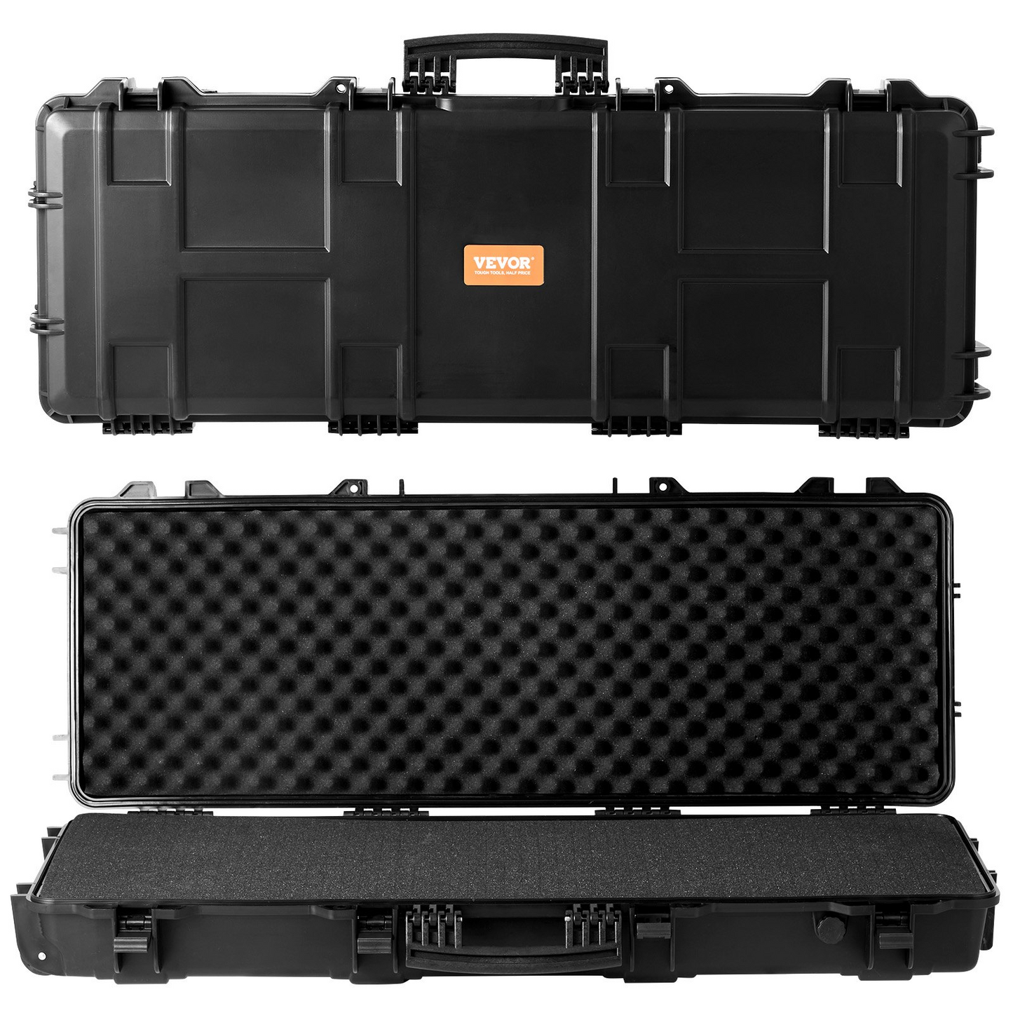 VEVOR Tactical Range Case, Outdoor Tactical Range Case med 3 lager Helt skyddande skum, 42 tum låsbar Hard Tactical Range Case med hjul, IP67 vattentät och krosssäker