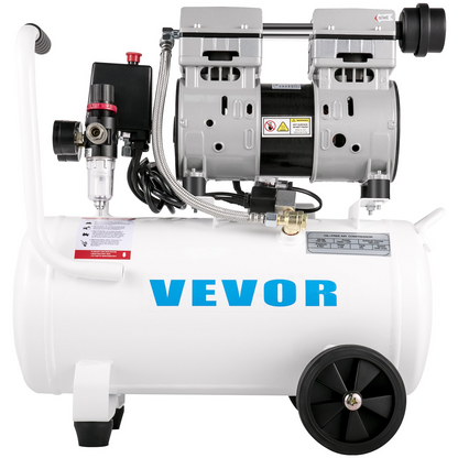 VEVOR Air Compressor 6.6 Gallon, Portable Air Compressor 1 HP, Oil Free Air Compressor Steel Tank 750W, Pancake Air Compressor 115 PSI, Ultra Quiet Compressor for Home Repair, Tire Inflation