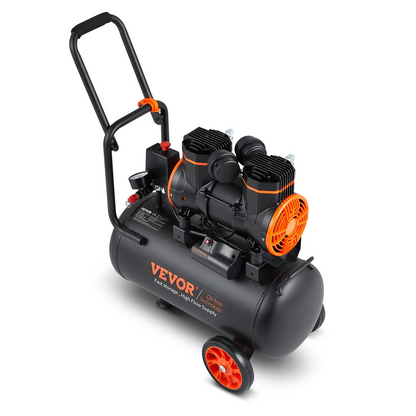 VEVOR Air Compressor 6.3 Gallon 1450W 3.35 CFM@ 90PSI 70 dB Ultra Quiet Oil Free