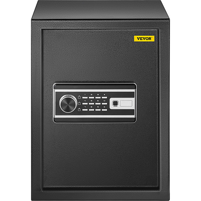 VEVOR Safe Box, 2.1 CU.FT Fingerprint Safe Box for Money w/ 2 Keys & Digital Keypad, Q235 Steel Safe Box for Storing Cash, Jewelry, Pistols, Documents, Watches in Home & Office & Hotel