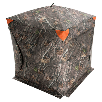 VEVOR Hunting Blind, 270° See Through Ground Blind, 2-3 Person Pop Up Deer Blind for Hunting with Carrying Bag, Portable Resilient Hunting Tent, 3 Horizontal Windows for Turkey and Deer Hunting