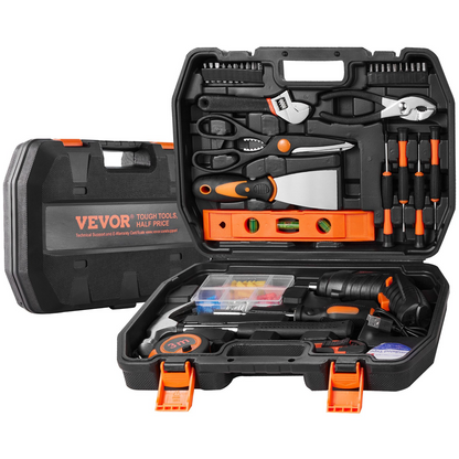 VEVOR Tool Kit 96 Piece Household Hand Tool Set Cordless Screwdriver Tool Case