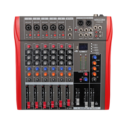 5 Core Audio Mixer 8 Channel DJ Equipment with Bluetooth USB Sound Board Console