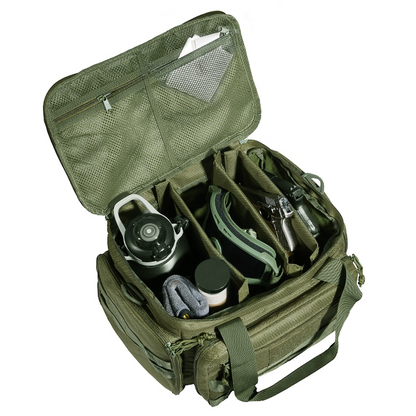 VEVOR Range Bag för 4 Pistols Tactical Gun Range Bag Enkel axelremsa Grön