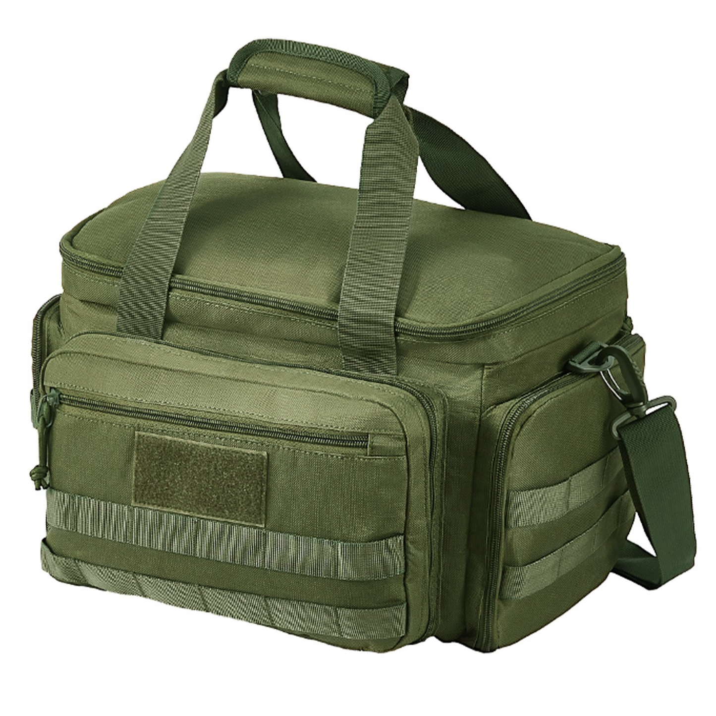 VEVOR Range Bag for 4 Pistols Tactical Gun Range Bag Single Shoulder Strip Green