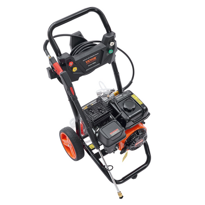 VEVOR Gas Pressure Washer, 3400 PSI 2.6 GPM, Gas Powered Pressure Washer with Aluminum Pump, Spray Gun and Extension Wand, 5 Quick Connect Nozzles, for Cleaning Cars, Homes, Driveways, Patios