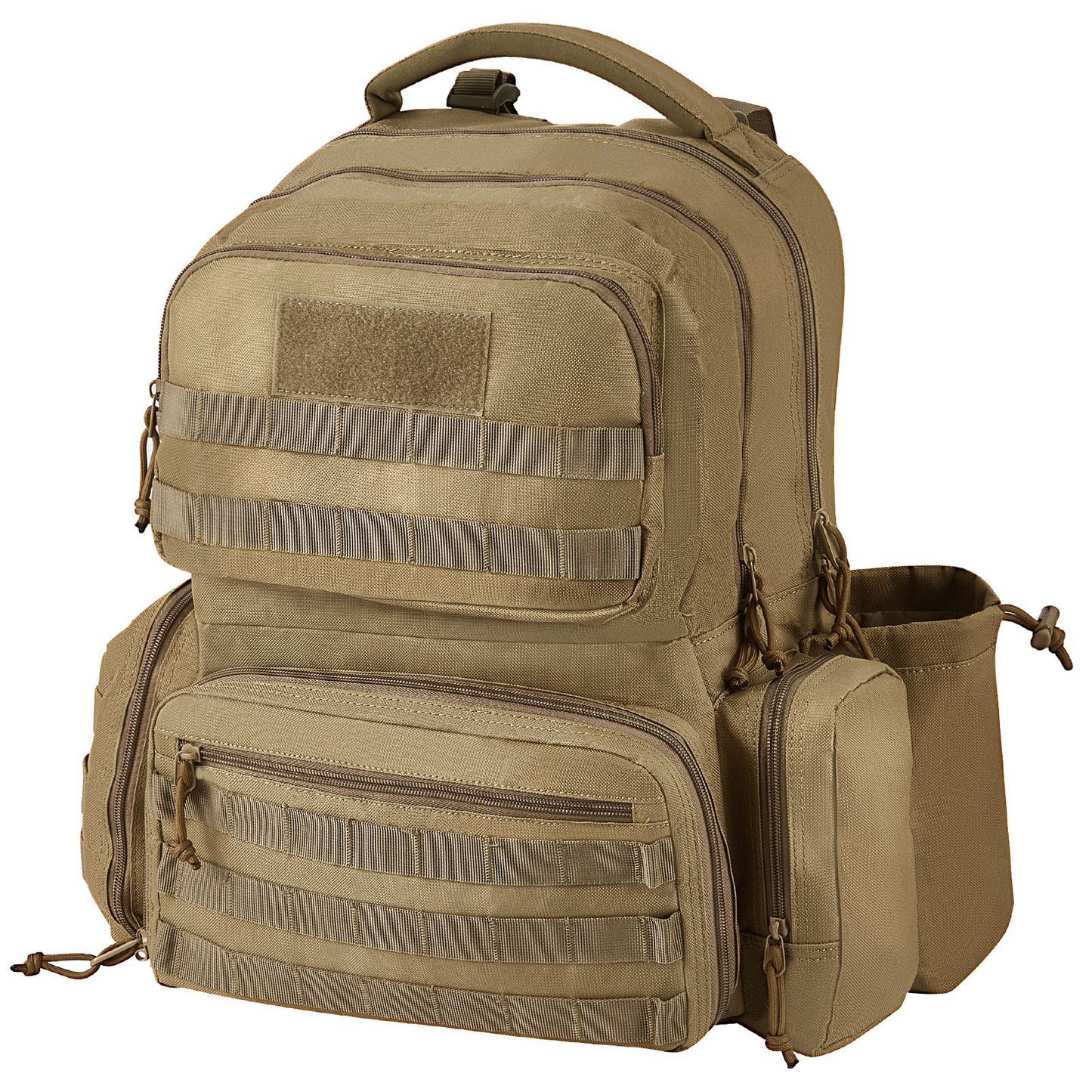 VEVOR Tactical Range ryggsäck för 6 pistoler Gun Backpack Brown, Range Bag for handeldvapen Gun Case Bag med låsbar dragkedja för skjutbana utomhusjakt