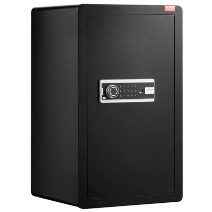 VEVOR Single Door 4.0 cu.ft Safe Box with Key Lock Password & Fingerprint Black