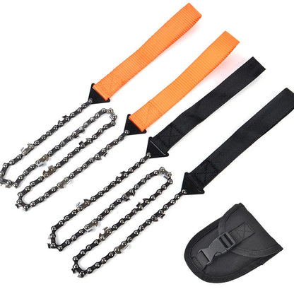 Portable Survival Chainsaw with 11/33 Tooth Design - Emergency Camping and Hiking Tool, Compact Outdoor Pocket Chainsaw