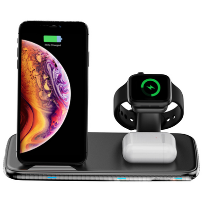 4 in 1 Wireless Fast Charging Hub - Charge Your Devices Simultaneously