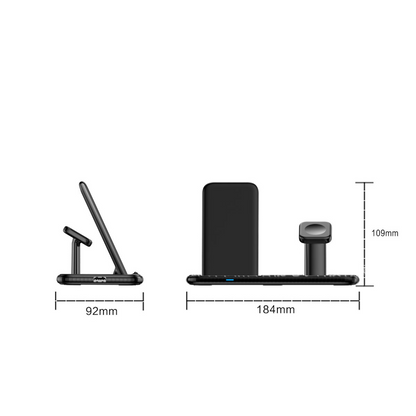 4 in 1 Wireless Fast Charging Hub - Charge Your Devices Simultaneously