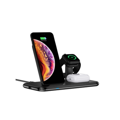 4 in 1 Wireless Fast Charging Hub - Charge Your Devices Simultaneously