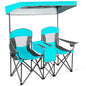 Portable Folding Camping Canopy Chairs W/ Cup Holder Cooler Outdoor