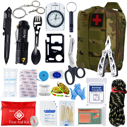 Tactical First Aid Kit in the Car Acessories Survival Kits Camping Equipments Medical Bag Self-Defense EDC Pouch Ifak