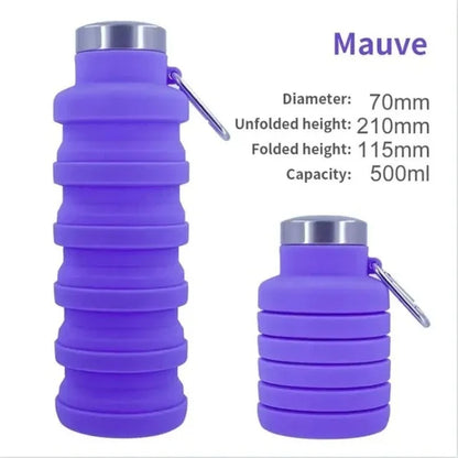 Collapsible Water Bottle Silicone Bottles New Portable Silicone Water Bottle Retractable Folding Bottle Outdoor Travel Tools