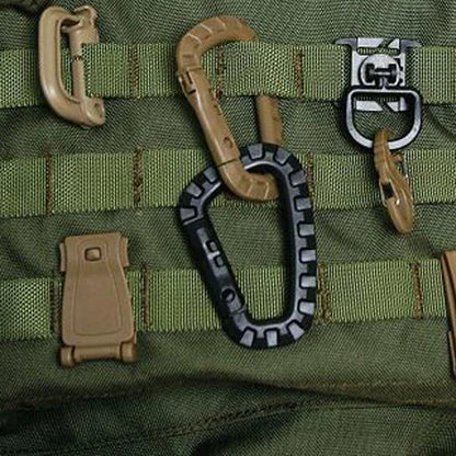 1Pcs Medium Tactical Hiking Accessories Outdoor Carabiner Trekking Backpack Buckle D Shape Plastic Carabiner Outdoor Safety Buck