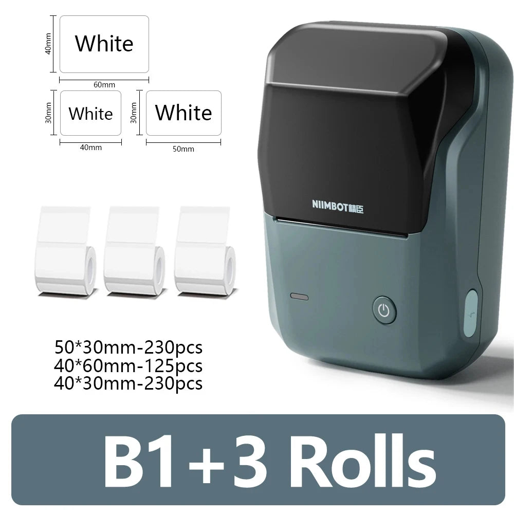 Niimbot B21 Mini Portable Thermal Label Printer Office Supplies Mini Adhesive Sticker Printers without Ink for Phone